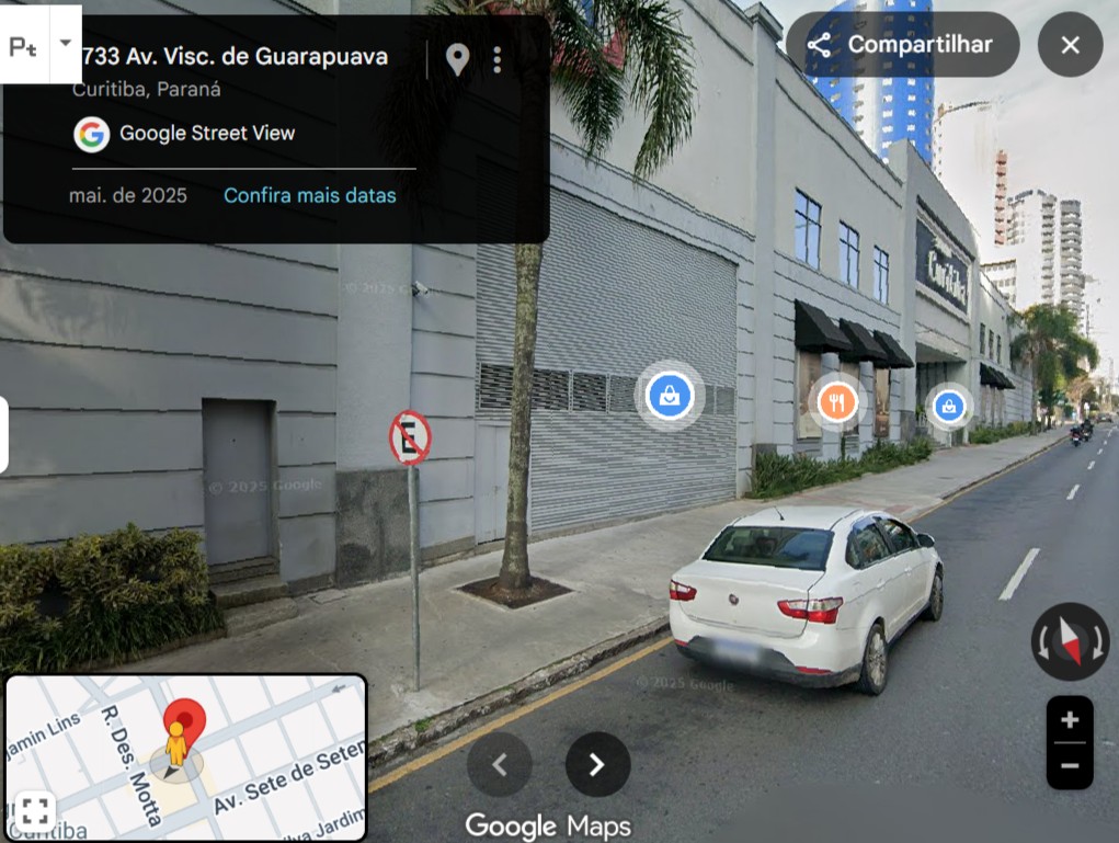 Local de Saída - Curitiba - PR - Google Street View